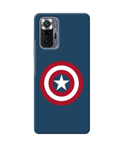 Captain america logo Redmi Note 10 Pro Back Cover