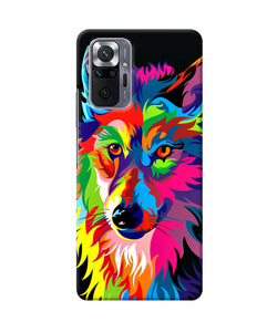 Colorful wolf sketch Redmi Note 10 Pro Back Cover