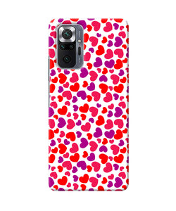 Red heart canvas print Redmi Note 10 Pro Back Cover