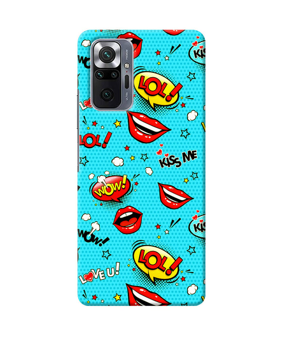 Lol lips print Redmi Note 10 Pro Back Cover