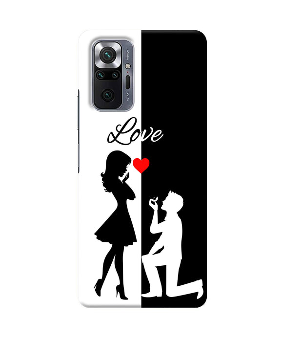 Love propose black and white Redmi Note 10 Pro Back Cover