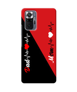 Mom dad heart line Redmi Note 10 Pro Back Cover