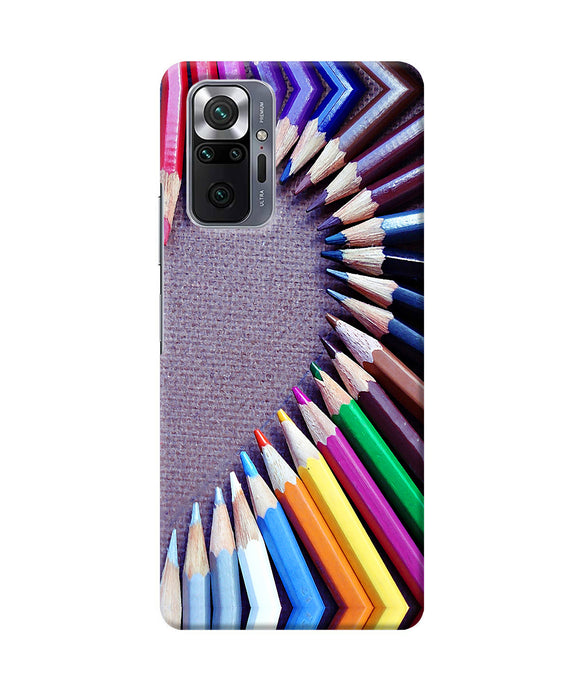 Color pencil half heart Redmi Note 10 Pro Back Cover