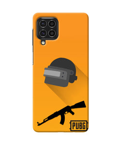 PUBG Helmet and Gun Samsung F62 Real 4D Back Cover