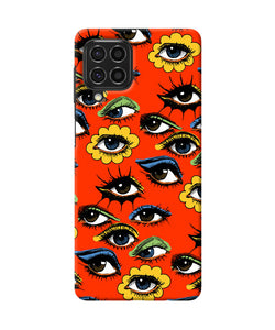 Abstract eyes pattern Samsung F62 Back Cover