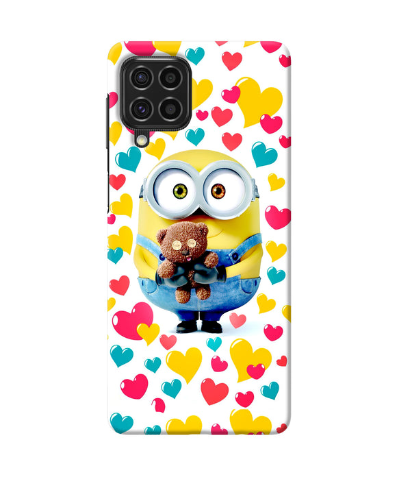 Minion teddy hearts Samsung F62 Back Cover