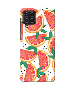 Abstract orange print Samsung F62 Back Cover