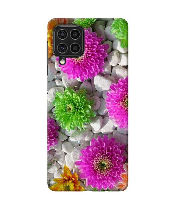 Natural flower stones Samsung F62 Back Cover