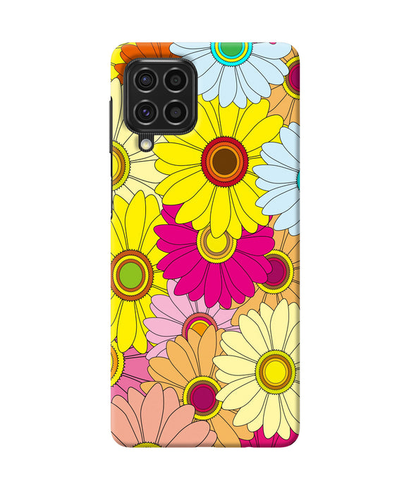 Abstract colorful flowers Samsung F62 Back Cover