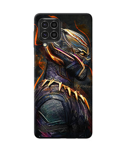 Black panther side face Samsung F62 Back Cover