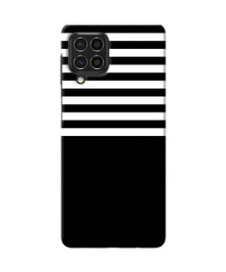 Black and white print Samsung F62 Back Cover