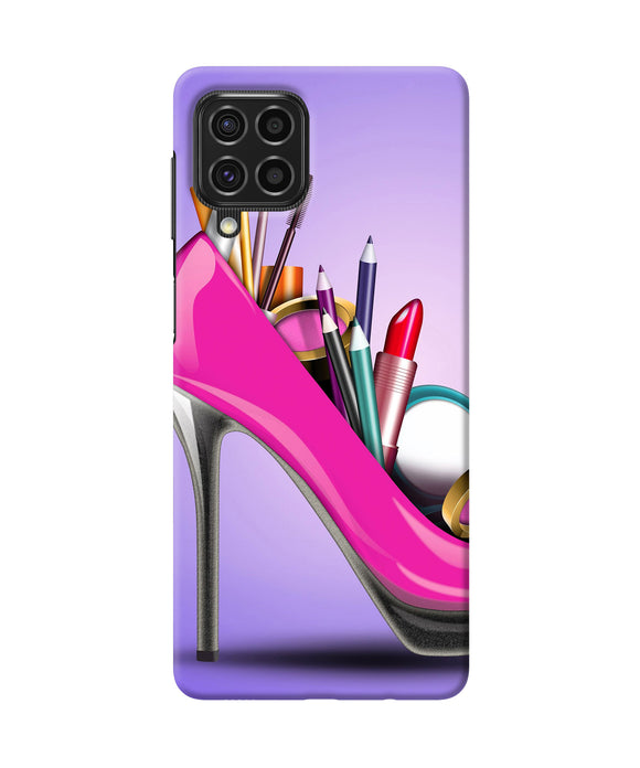 Makeup heel shoe Samsung F62 Back Cover