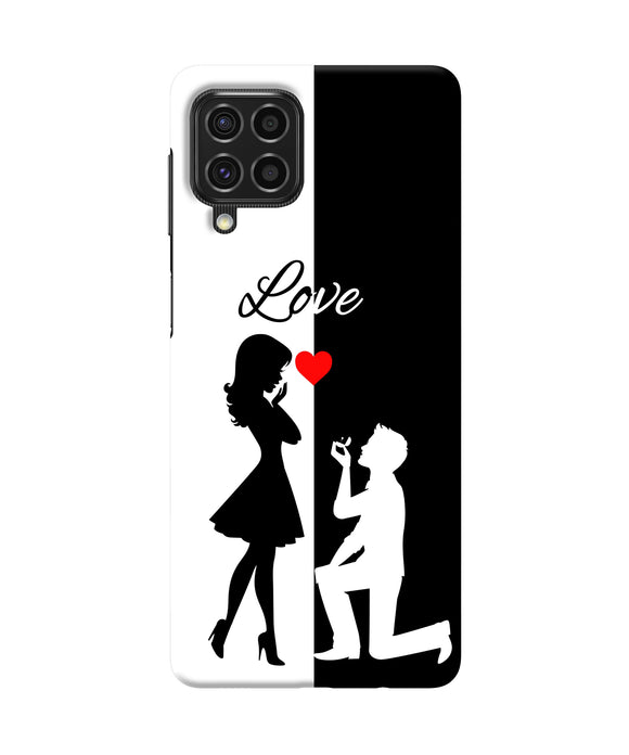 Love propose black and white Samsung F62 Back Cover