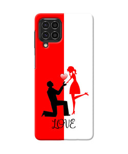 Love propose red and white Samsung F62 Back Cover