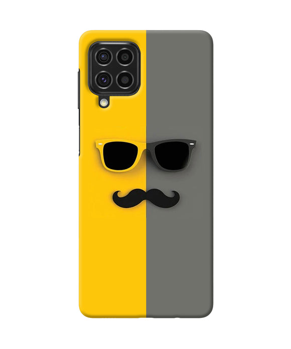 Mustache glass Samsung F62 Back Cover