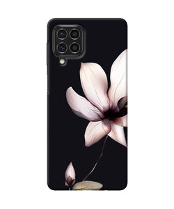 Flower white Samsung F62 Back Cover