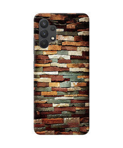 Bricks Pattern Samsung A32 Back Cover