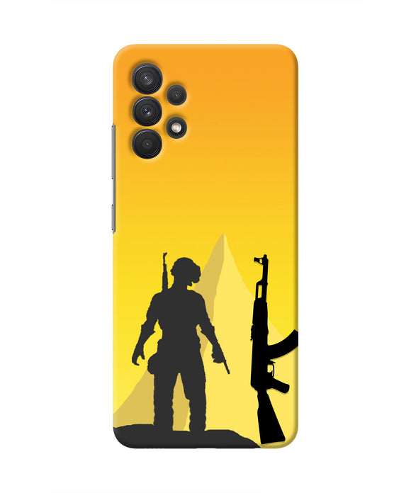 PUBG Silhouette Samsung A32 Real 4D Back Cover
