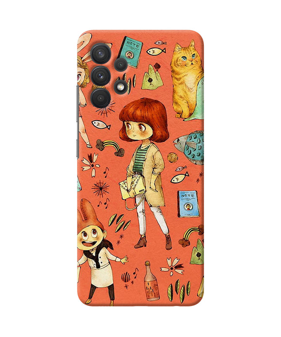 Canvas little girl print Samsung A32 Back Cover