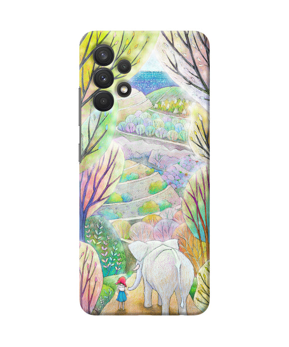 Natual elephant girl Samsung A32 Back Cover
