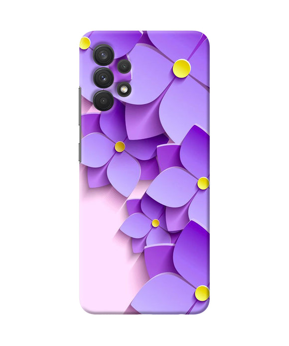 Violet flower craft Samsung A32 Back Cover