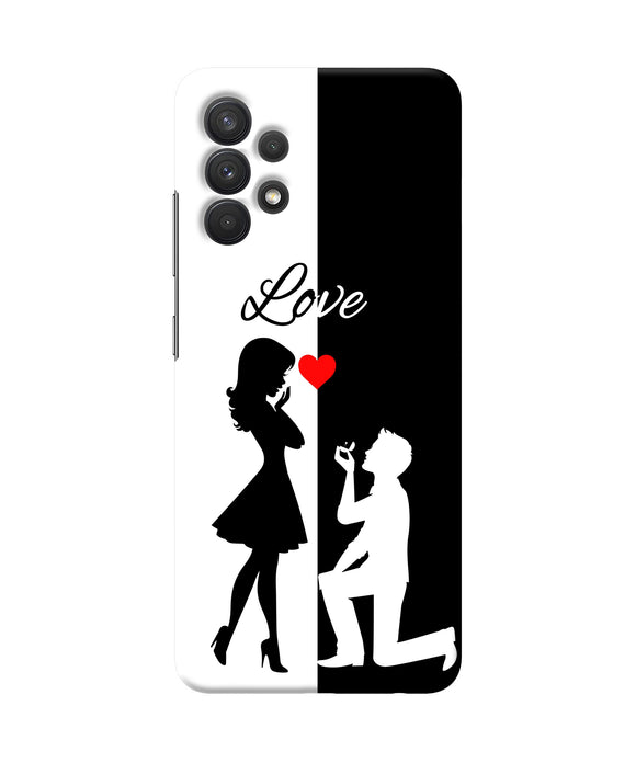 Love propose black and white Samsung A32 Back Cover