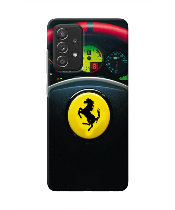 Ferrari Steeriing Wheel Samsung A52 Real 4D Back Cover