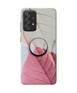 White Pink Leaf Samsung A52 Pop Case