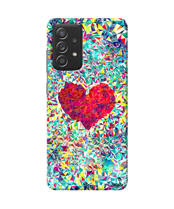 Red heart print Samsung A52 Back Cover