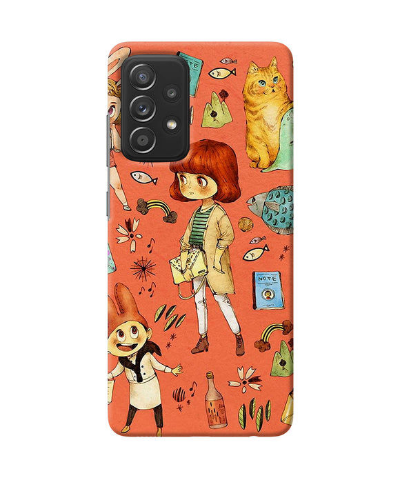 Canvas little girl print Samsung A52 Back Cover