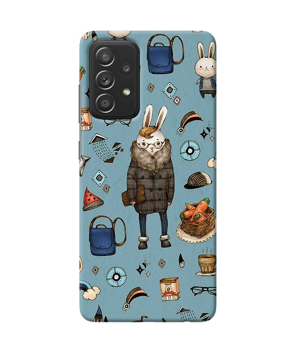 Canvas rabbit print Samsung A52 Back Cover