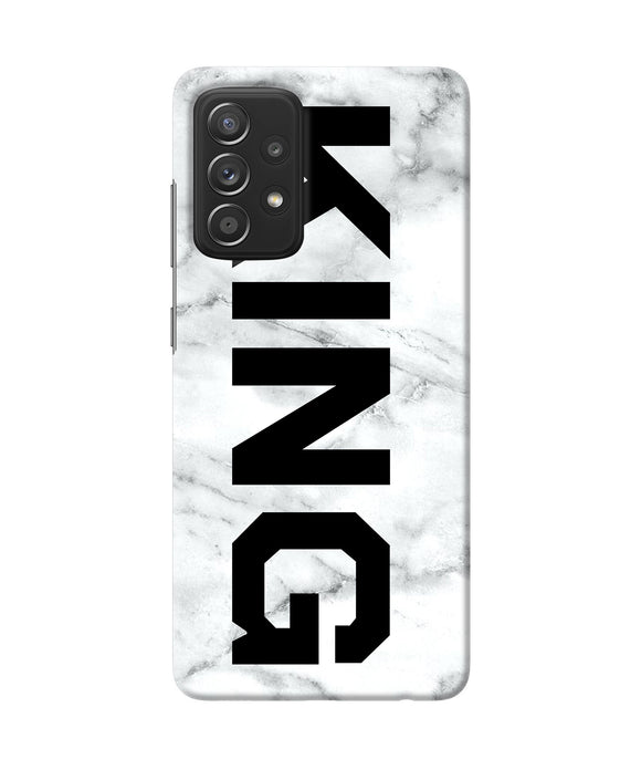 King marble text Samsung A52 Back Cover