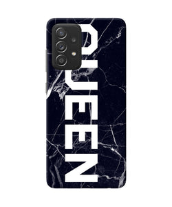 Queen marble text Samsung A52 Back Cover