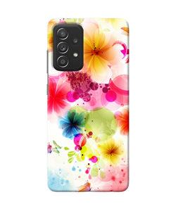 Flowers print Samsung A52 Back Cover