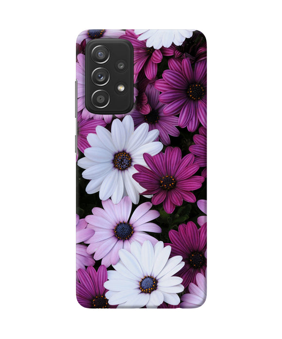 White violet flowers Samsung A52 Back Cover