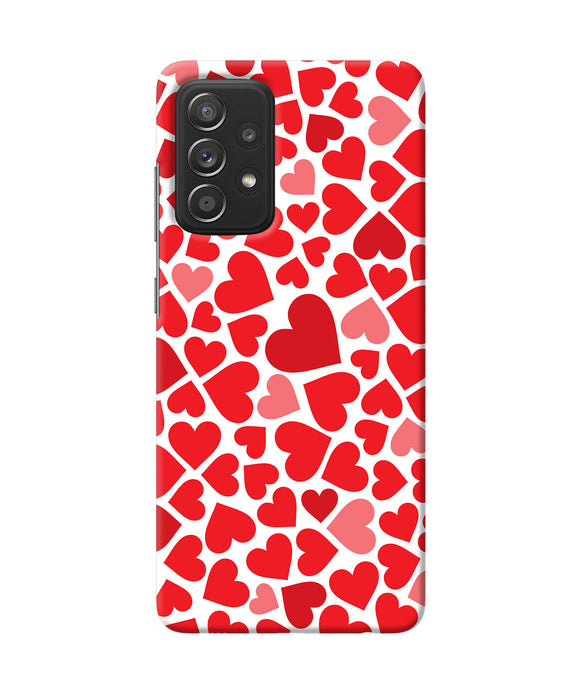 Red heart canvas print Samsung A52 Back Cover