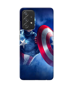 Captain america on sky Samsung A52 Back Cover