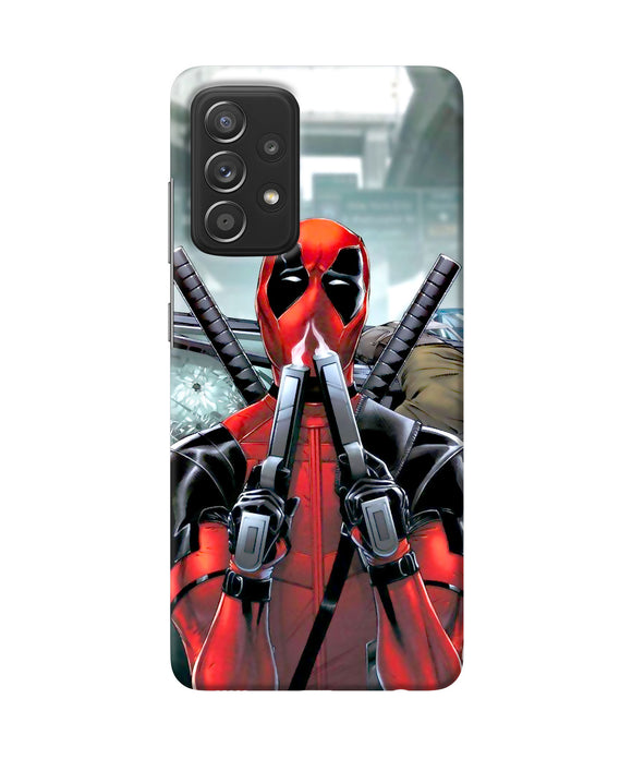 Deadpool with gun Samsung A52 Back Cover