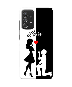 Love propose black and white Samsung A52 Back Cover