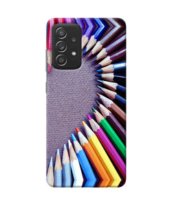 Color pencil half heart Samsung A52 Back Cover