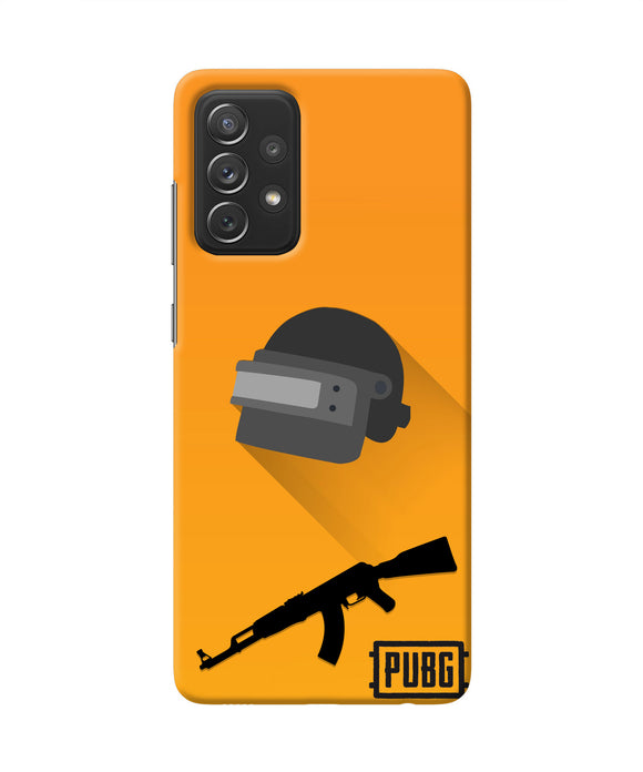 PUBG Helmet and Gun Samsung A72 Real 4D Back Cover