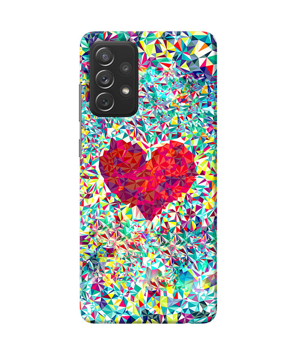 Red heart print Samsung A72 Back Cover