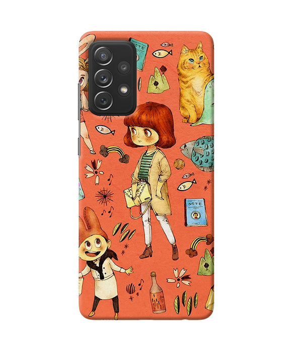 Canvas little girl print Samsung A72 Back Cover