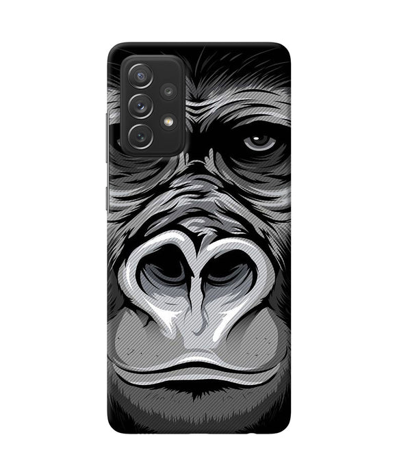 Black chimpanzee Samsung A72 Back Cover