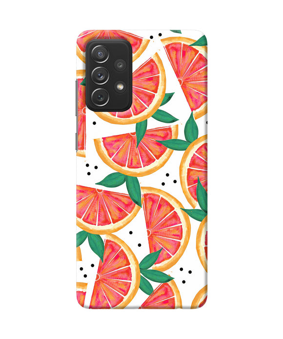 Abstract orange print Samsung A72 Back Cover
