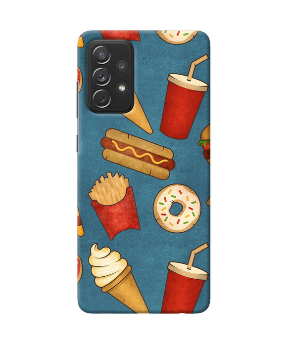 Abstract food print Samsung A72 Back Cover