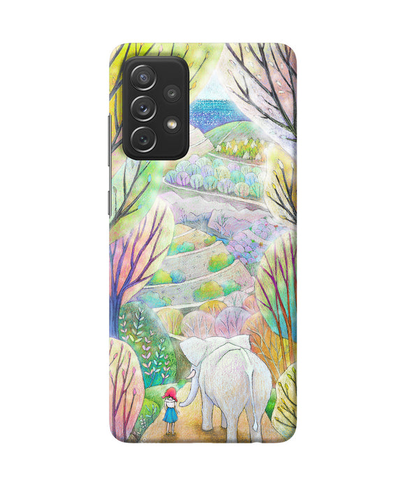 Natual elephant girl Samsung A72 Back Cover