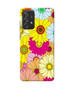 Abstract colorful flowers Samsung A72 Back Cover