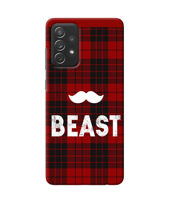 Beast red square Samsung A72 Back Cover