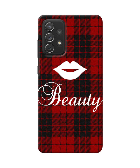 Beauty red square Samsung A72 Back Cover